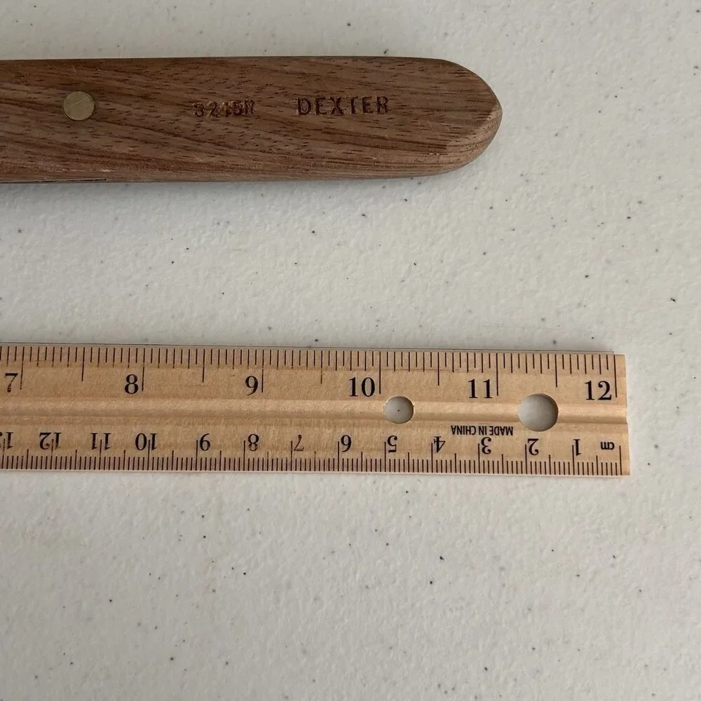 Vintage Dexter S245R Pie Cake Server Spatula Stainless Steel Wood Handle 11